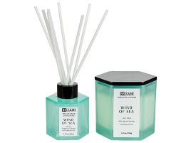 Soy Wax Candle and Reed Diffuser Scented Set Wind of Sea