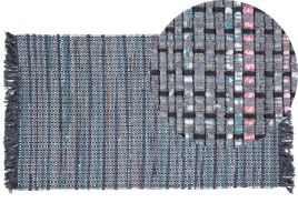 Cotton Area Rug 80x150cm Grey