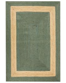 Jute Area Rug 160x230cm Green