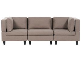 ROSENDEN Fabric 3 Seater Sofa - Brown