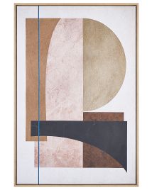 Abstract Framed Canvas Wall Art 63 x 93 cm Multicolour RUFFANO