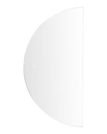 Half-Round LED Wall Mirror 50x100cm Silver