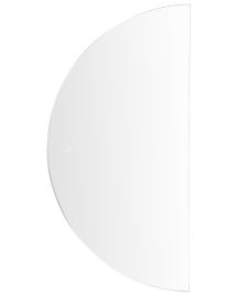 Half-Round LED Wall Mirror 60x120cm Silver