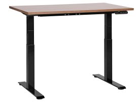 Electric Adjustable Standing Desk 120 x 72 cm Dark Wood and Black DESTINES