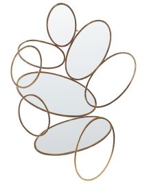 Metal Wall Mirror 113x77cm Gold