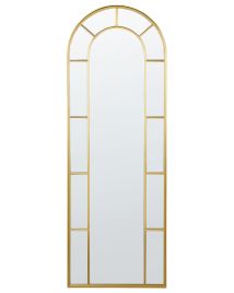 Metal Wall Mirror 60x170cm Gold