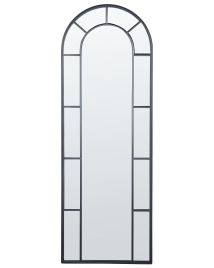 Metal Wall Mirror 60x170cm Black