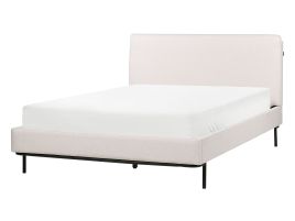 Fabric EU Double Bed Beige CORIO