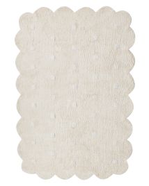 Cotton Area Rug 140x200cm Beige