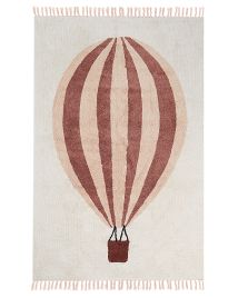 Cotton Kids Rug Balloon Print 140x200cm Off - White