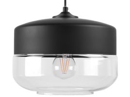 Glass Pendant Lamp Black MURRAY