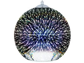 Glass Pendant Lamp Silver SESSERA
