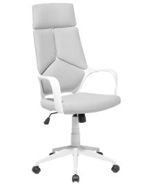 Swivel Office Chair Grey and White DELIGHT