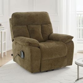 GAVENTO Fabric Rise and Recliner Electric Massage Chair - Brown