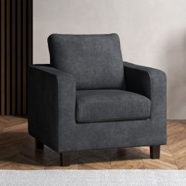 CAVRENO Fabric Armchair - Grey