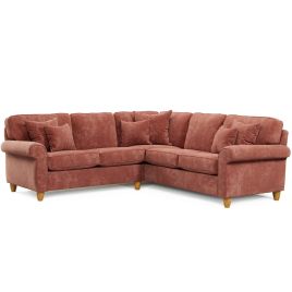 Corner Sofa - COASTAL Fabric 4 Seater Right Hand Facing - Deep Terra