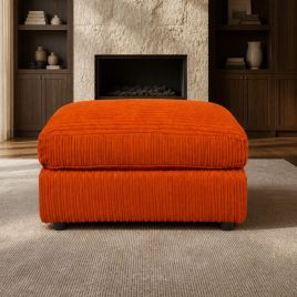 CORDURA Jumbo Cord Footstool - Orange
