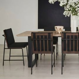 SKOVE Weave Dining Chairs Set of 2 - Onyx