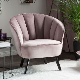 Velvet Armchair Pink DALA