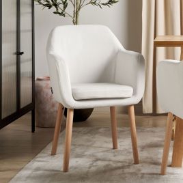 Velvet Dining Chair White YORKVILLE II