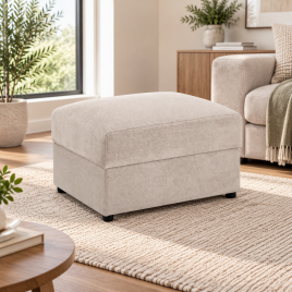 Footstool - ANDREW Velvet Footstool Mocha 78cm