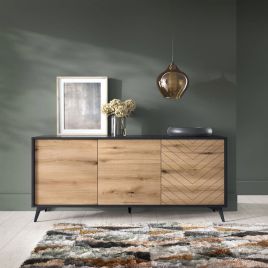 Ravenna Serene Large Sideboard with 3 Doors - Oak Evoke