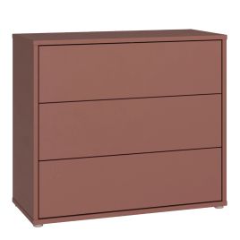 AVELINE Brown Chest of Drawers - Medium-sized, 3 Drawers