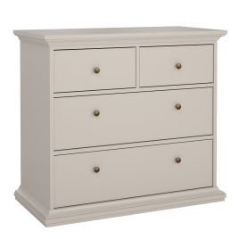 PORTHOPE Beige Chest of Drawers - Medium-sized, 4 Drawers