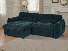 BEXBURY Fabric Corner Sofa Bed - Reversible Facing - Teal