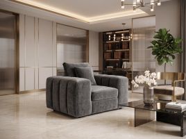 PENLEIGH Fabric Armchair - Grey