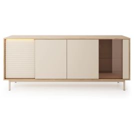 FINA Sideboard Cabinet 184cm - Oak with Beige