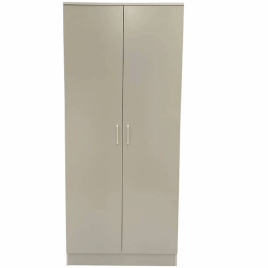 SLEEK 2 Door Wardrobe Grey Finish - 80cm