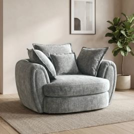 HADLOW Velvet Armchair - Grey