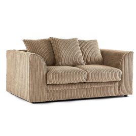 OXFORD Jumbo Cord 2 Seater Scatterback Sofa - Coffee
