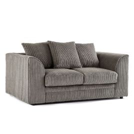 OXFORD Jumbo Cord 2 Seater Scatterback Sofa - Grey