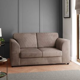 OXFORD Jumbo Cord 2 Seater Fullback Sofa - Coffee