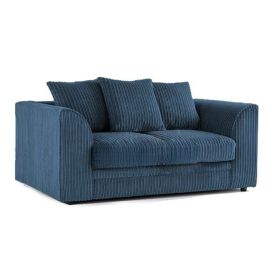OXFORD Jumbo Cord 2 Seater Scatterback Sofa - Blue