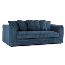 OXFORD Jumbo Cord 3 Seater Scatterback Sofa - Blue