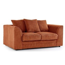 OXFORD Jumbo Cord 2 Seater Scatterback Sofa - Orange
