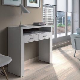 Modern Design 2 Drawer Desk - White