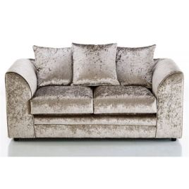 ARABIA Crushed Velvet 2 Seater Scatterback Sofa - Mink