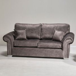 LYNDA Dapple Fabric 3 Seater Fullback Sofa - Grey