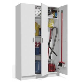 AMANDA 3 Door Cleaning Storage Cabinet Matt White 109cm