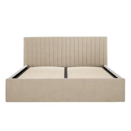 BERLIX II Double Fabric Ottoman Bedframe - Beige