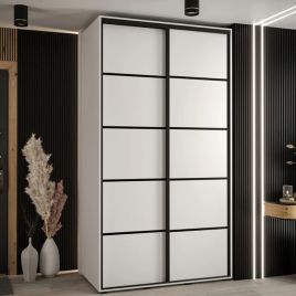 CAVESSA 2 Door Sliding Wardrobe White - 140cm