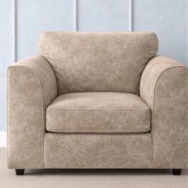 LORVANI Chenille Fabric Armchair - Beige