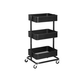 3-Tier Metal Rolling Cart