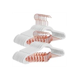 White 24-Pack Velvet Coat Hangers