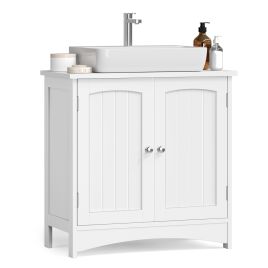 ASTOR Under Sink Bathroom Cabinet with 2 Doors - Cloud White