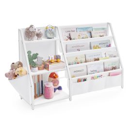 BECYNE Kids Bookcase and Toy Organiser - White